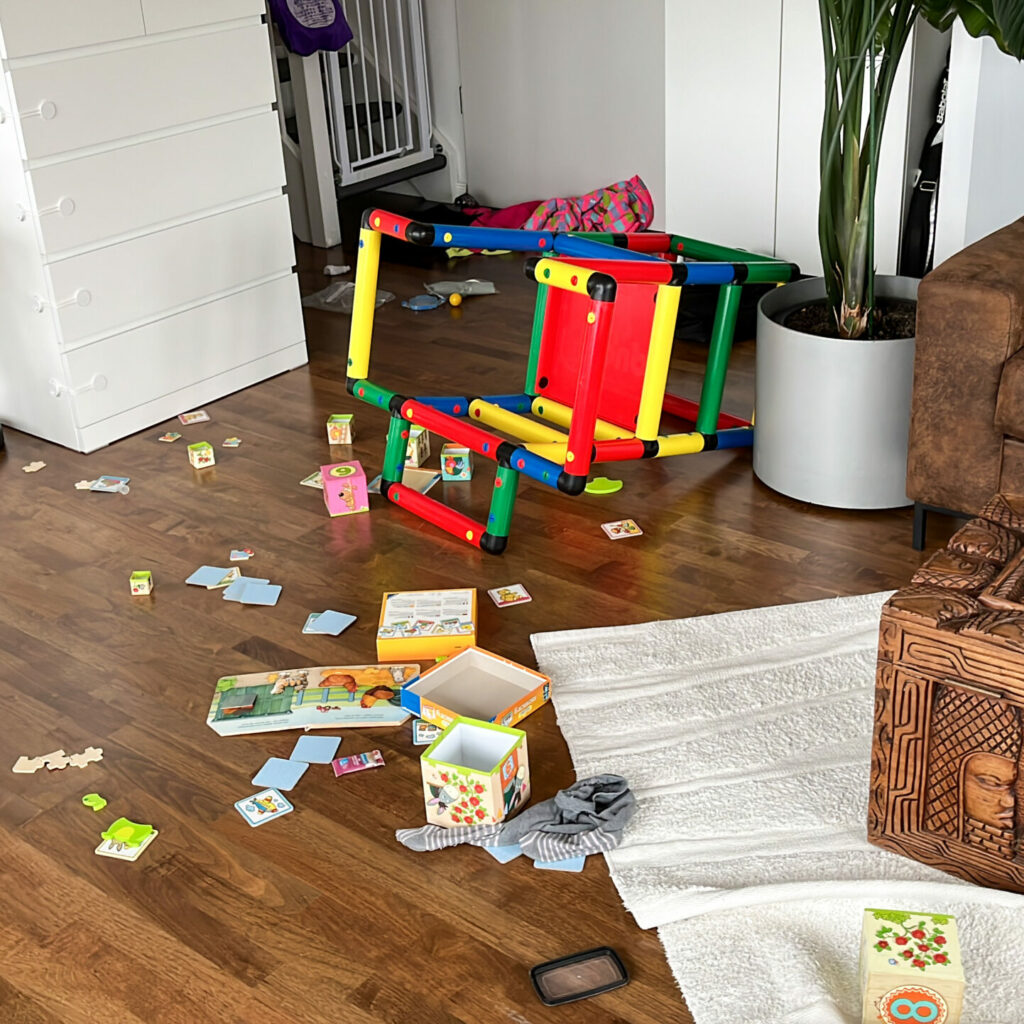 Chaos im Wohnzimmer